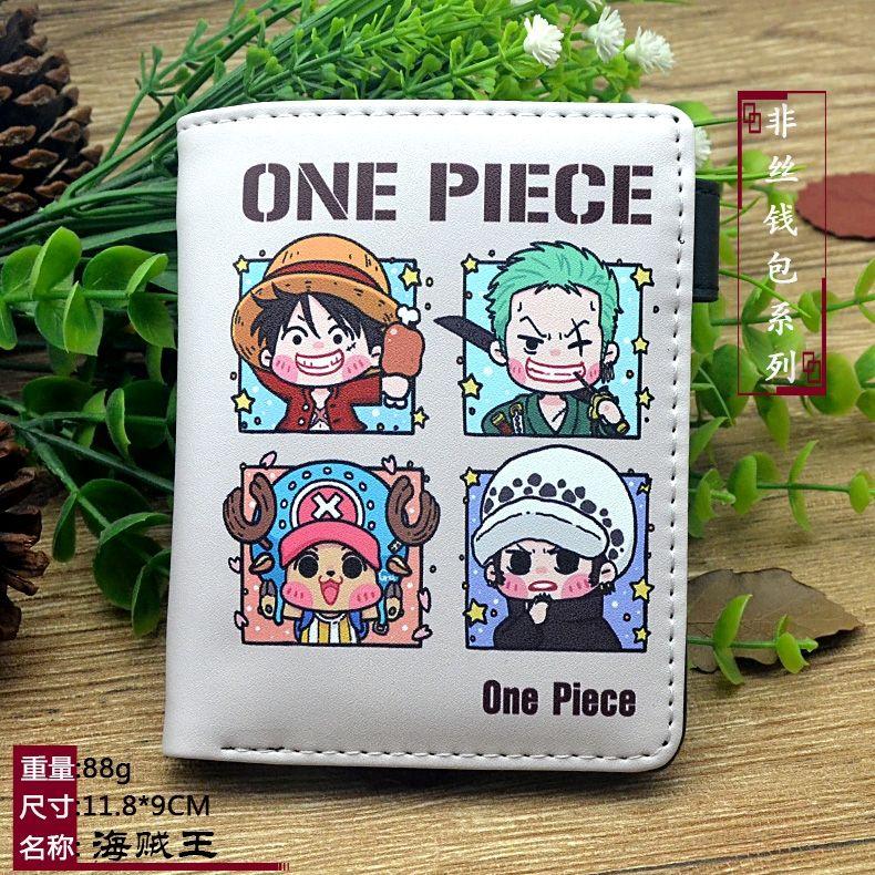 Anime One Piece Wallet Luffy Zoro Tony Tony Chopper PU Print Coin Purse Cartoon Kawaii ID Card Holder Short Wallet Kid Gifts