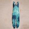 Racerback  Jumpsuit Spaghetti Straps Vintage Paisley Overall Jumpsuit