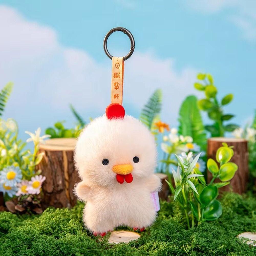 The Unyielding Chicks Series Owl Plush Keychain Adorable Macaw Plush Pendant Birthday Gift
