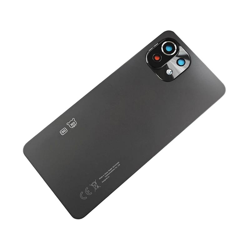 Capac Sticlă Spate A+ Pentru Xiaomi 11 Lite, Capac Spate Dur Inlocuire Baterie, Carcasă Spate Mi 11 Lite 5G NE Black 5G MFF 2021 gray