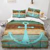 Novos Conjuntos de Cama Náuticos Oceano Âncora Espírito do Oceano Capa de Edredom Tamanho King Queen Solteiro Roupa de Cama com Fronha Adolescentes Meninos Presente