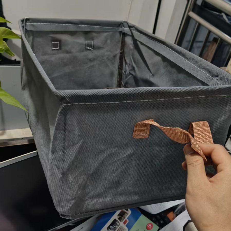 Foldable Cotton & Linen Storage Box for Jeans, Books, and Underwear