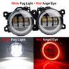 2 Pieces 30W 6000LM LED Fog Light Angel Eye Daylight For Suzuki Swift Sport 2007-2020 H11 Canbus Car Front Fog Lamp DRL Assembly