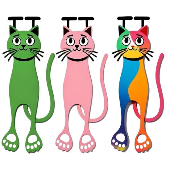 Cute Cat Bookmarks Acrylic Creative Page Marker Reading Companion Cat Bookmark Gift for Bookworms Students Teachers
