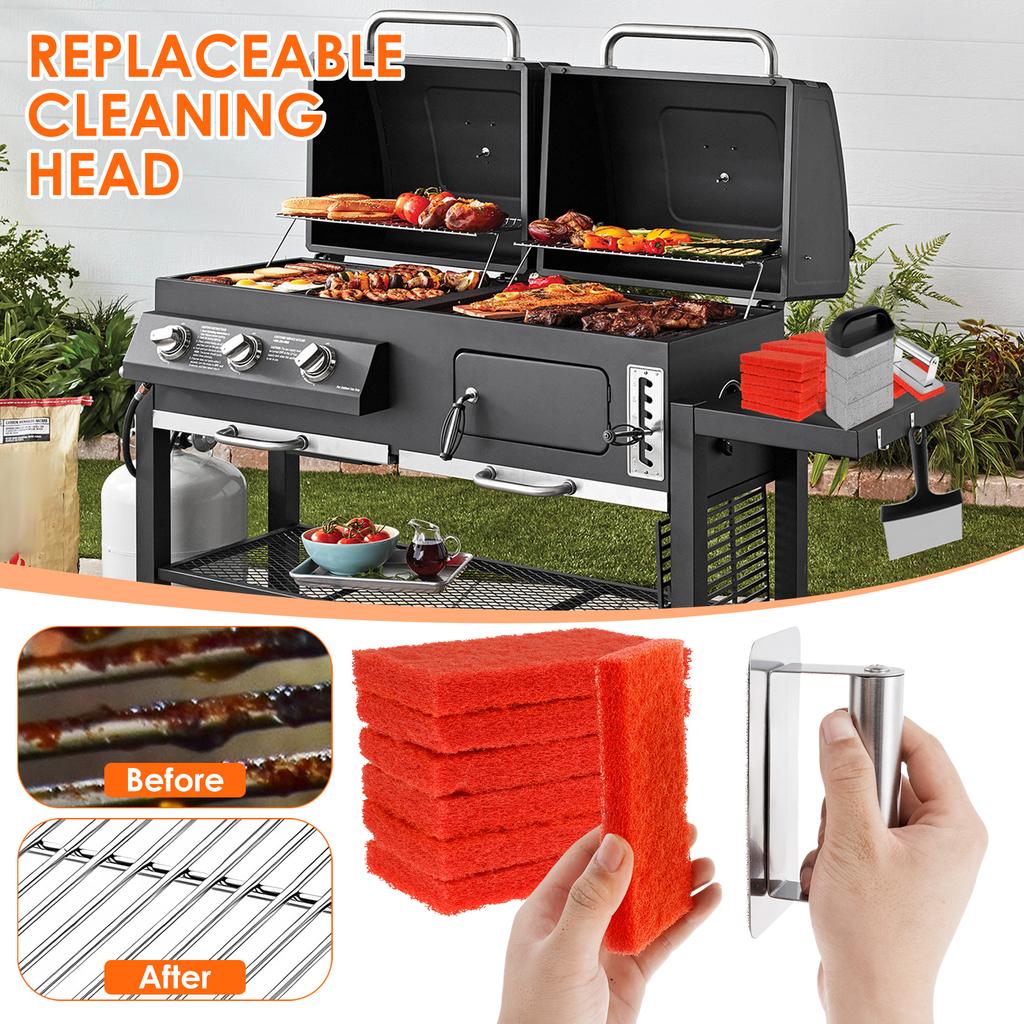 26Pcs Upgraded Griddle Cleaning Kit for Blackstone, Flat Top Grill Cleaner Set Multifunctional BBQ Grill Deep Cleaning Tools