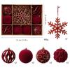 Christmas Tree Display Ornament Set, Plastic Holiday Hanging Items for Seasonal Tree Trim and Indoor Household Use