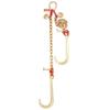 3/8"x2' G80 Tow Chain J Hook V-Chain Bridle Grab & T Hook Wrecker 15600lbs