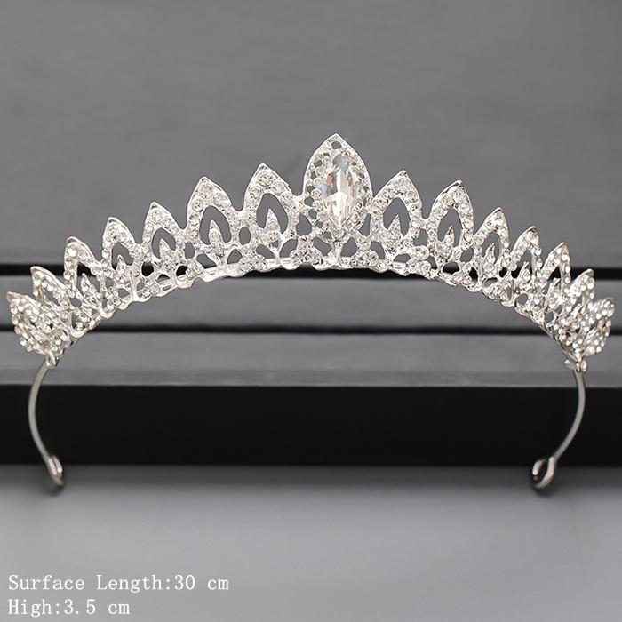 Coroană Culoare Argintie și Tiară Accesorii de Păr Pentru Femei Accesorii Nuntă Coroană Pentru Mireasă Cristal Stras Tiară Diademă