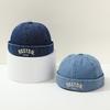Adjustable Baby Brimless Hat Letter Embroidered Landlord Cap Cute Children Melon Beanie  Unisex