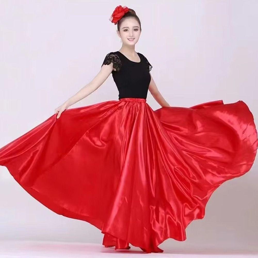 Carnival Spanish Flamenco Skirt Polyester Belly Dance Dress Fashion Paso Doble Dance Dress Women
