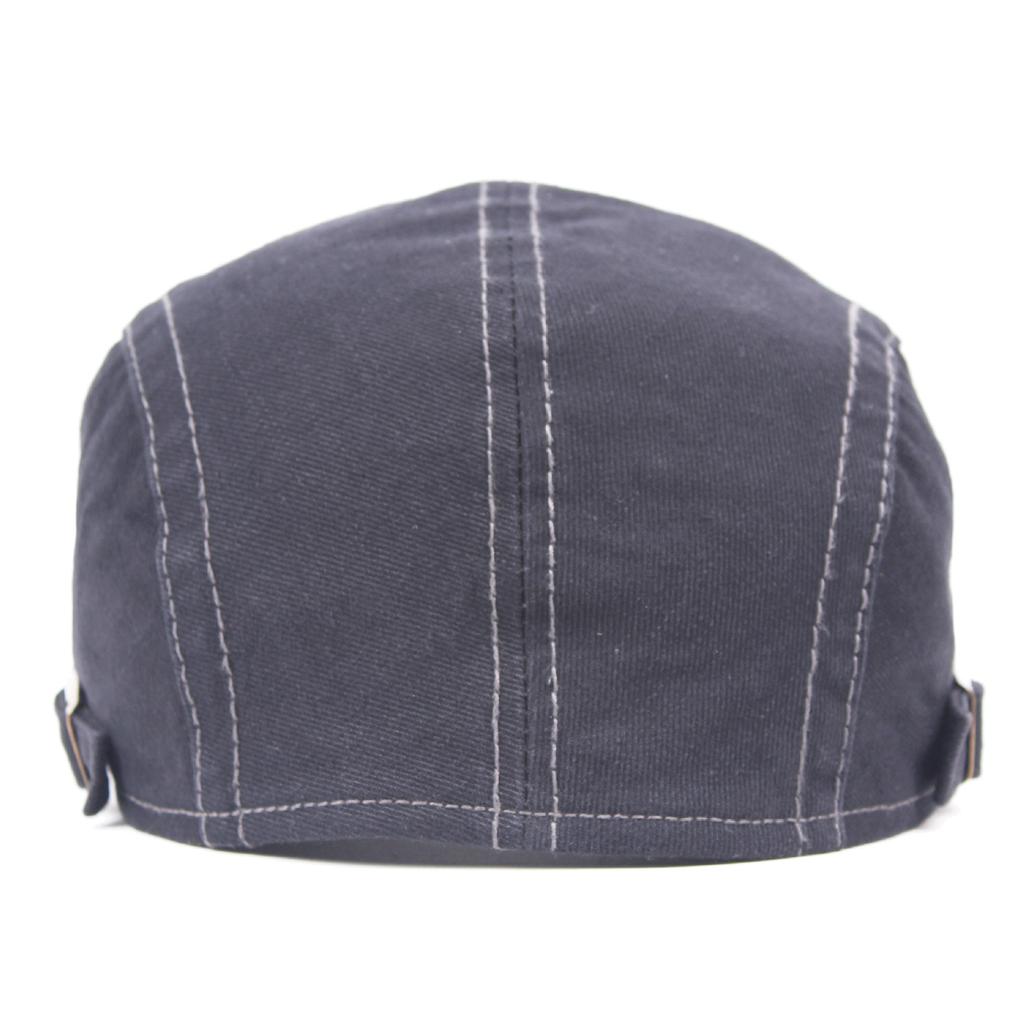 Men's Cotton Alphabet Embroidered Beret Summer Outdoor Sun Hat Cap Front Hat