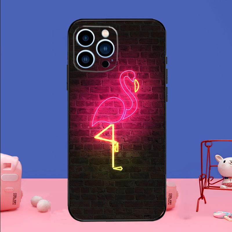 Rosa Roter Flamingo Handyhülle Für iPhone 17 16 15 14 13 11 12 Pro Max Plus 13 12 mini 16e 17 Air Bumper Hülle