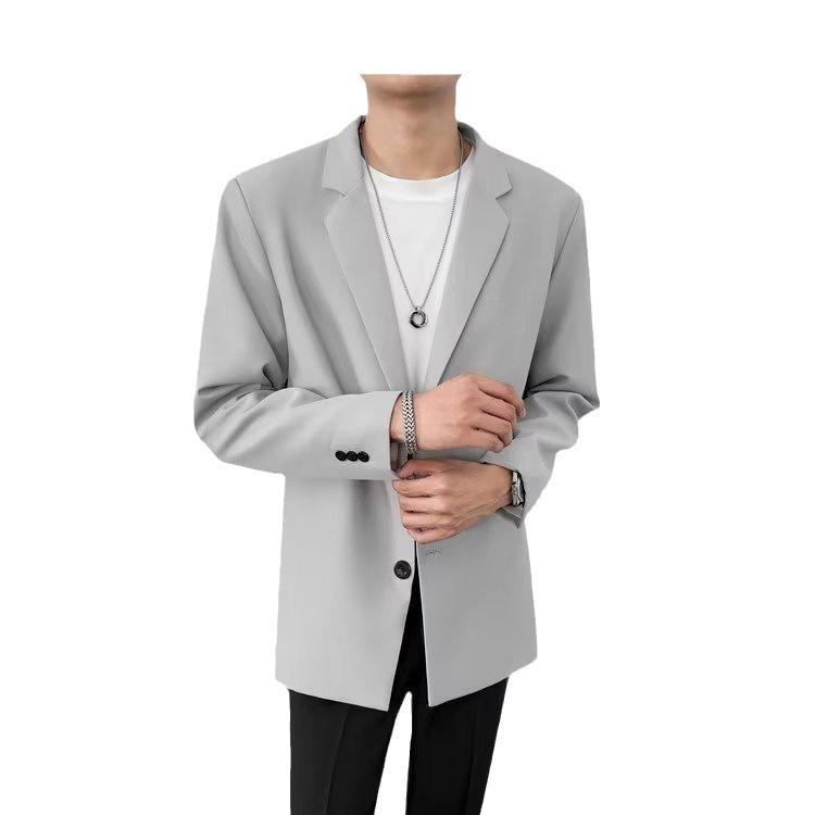 2024 Men's British Style Casual Blazer: Handsome, Lightly Mature, Spring/Autumn College Jacket