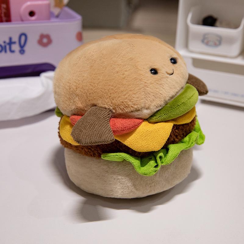 Jelly Burger Plush Toy Bouquet - Creative Gift for Proposals, Couples, and Decorations.