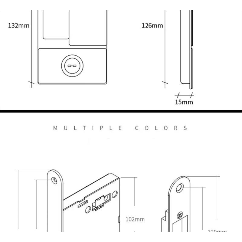 New Style Handleless Flat Lock Modern Bedroom Magnetic Recessed Door Handle Silent Push And Pull Invisible Sliding Door Lock