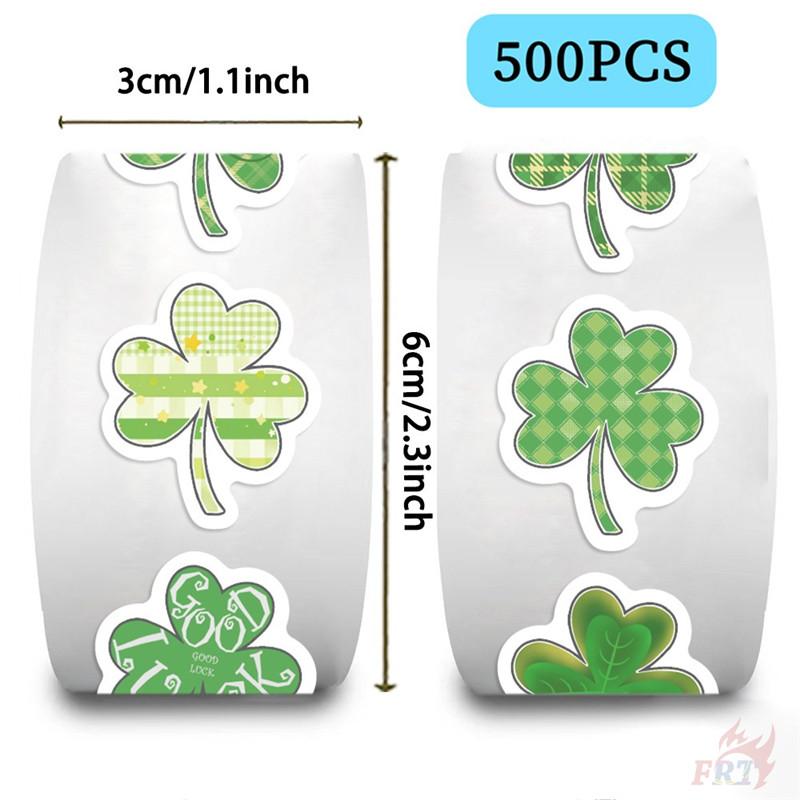 500Pcs/Roll Lucky Clover Kids Rewards Stickers - DIY Scrapbooks Album Decor Sealing Label Decals
