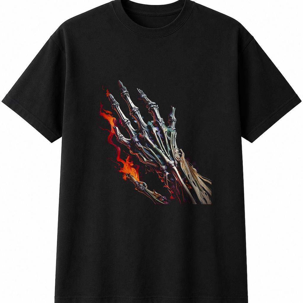 Skeleton Hand Mens Womens T-Shirt Gothic Halloween Unisex Novelty Gift Tee Funny