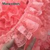6cm Wide Single Layer Pleated Tulle Lace Fabric DIY Doll Pettiskirt Pet Clothing Skirt Curtain Home Textile Sewing Decoration