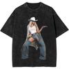 Cowboy Carter Album Beyonce Strój na Trasę Koszulka Spłukana Mężczyźni Kobiety Streetwear Koszulki Letnie Topy Bawełna
