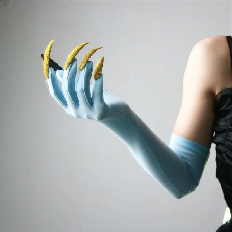 Lange Nägel Handschuhe Elastische Pfoten Armhandschuhe Für Punk Outfit Kostümpartys Abendveranstaltung Anzieh Zubehör Armschmuck