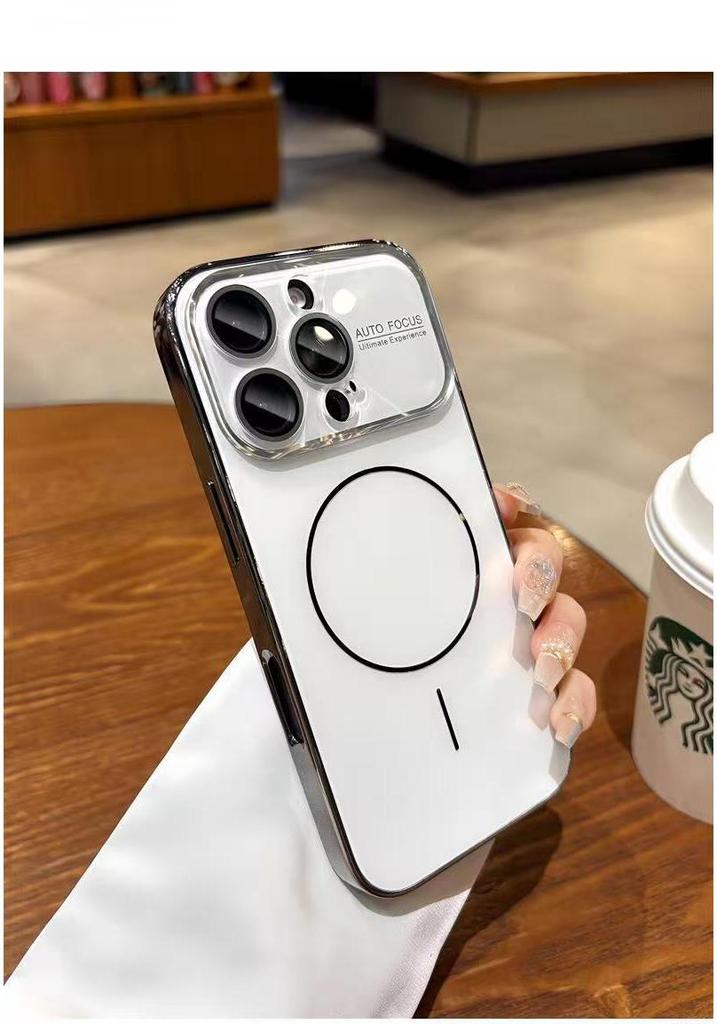 Apple 17 Pro Max Electroplated Magnetic Case with AG Frosted iPhone 16 Full Lens Film