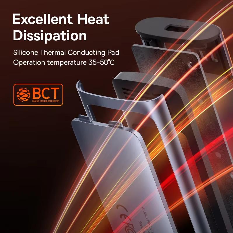 Baseus M.2 Dual Protocol Hard Disk Box Type-C/USB3.2 External Mobile M2 Hard Disk Box SSD Solid State Universal Apple Laptop