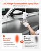 LVLP Air Spray Gun, Gravity Feed Paint Sprayer Gun with 3 Nozzles (1.3/1.4/1.7mm), 600ml Capacity Automotive Paint Sprayer with Air Regulator for