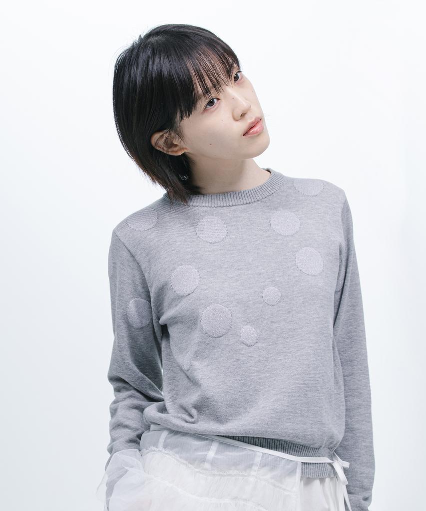 Ohesio Dot Glitter Knit, Gray