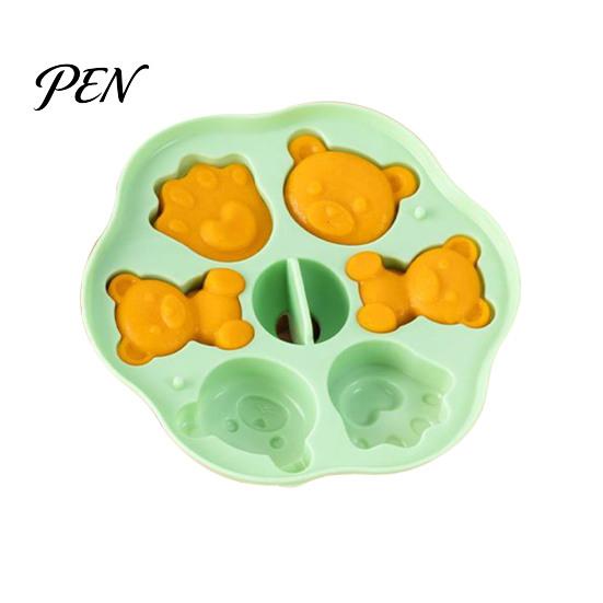 Small Dessert Molds Silicone Bear Cake Mold, Steamer Safe Food Baking Pan for Kids, DIY Making Tools Non Stick Reusable Heatproof Muffin Pudding Jelly