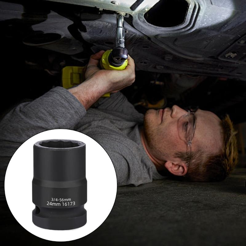 3/4Inch Drive 12 Point Impact Wrench Socket Ideal for Tire Changing and Mechanical Projects Auto Repair Easy Removal