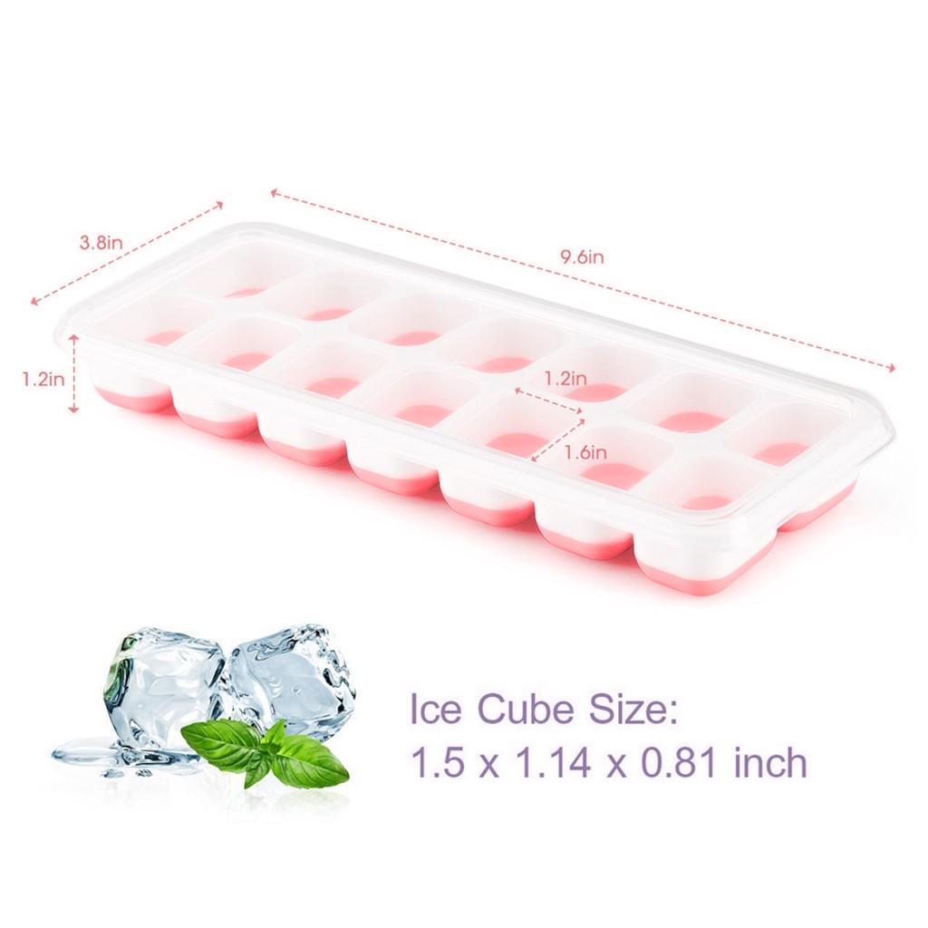 Formičky na led 1 ks Snadno vyjímatelné Silikonové a flexibilní formičky na 14 kostek ledu s odnímatelným víkem