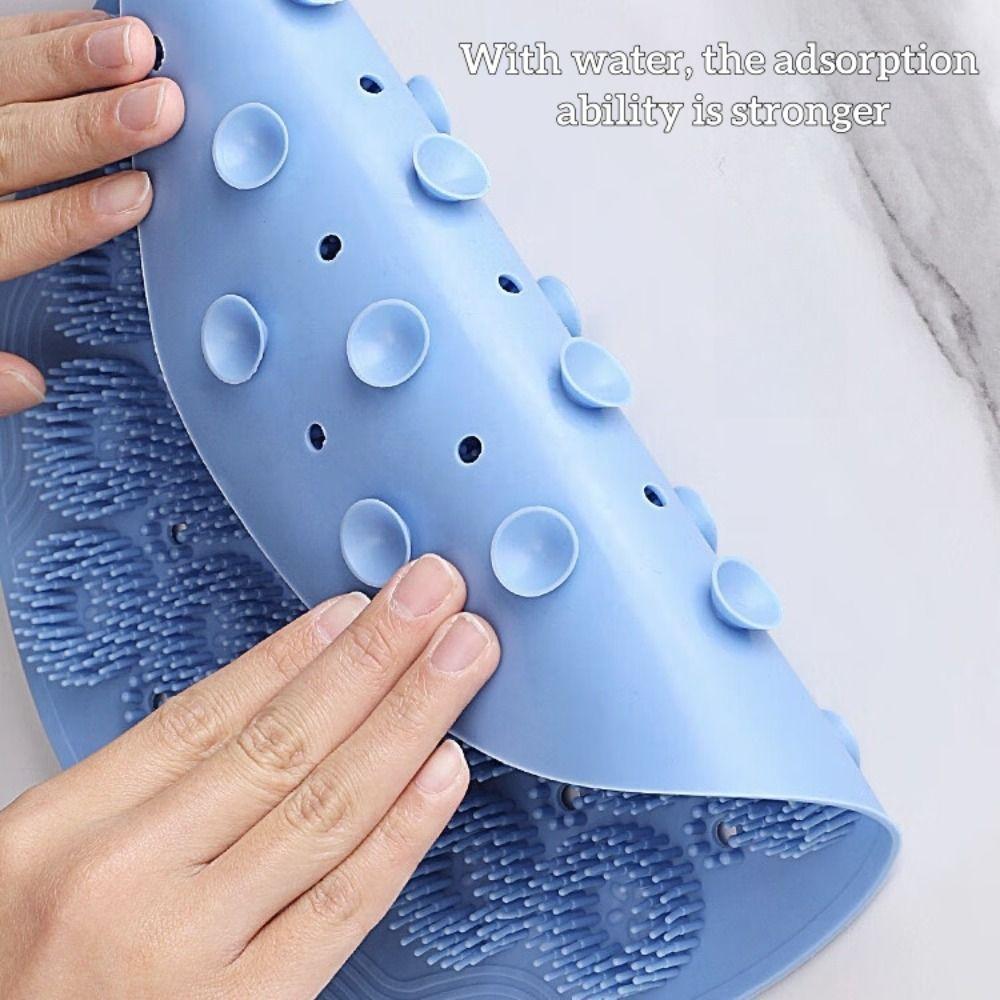 TPR Bath Brush Multifunction Exfoliating Brush Mat Back Massage Cleaning Brush  Shower