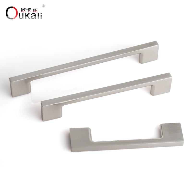 Oukali Modern Design Pull Down Kitchen Hardware Kitchen Cabinets Door Pull Handle Chrome Drawer Handle