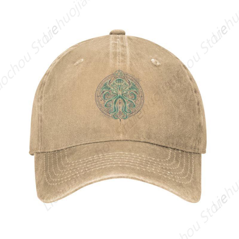 Fashion Cotton Great Cthulhu Baseball Cap for Unisex Women Custom Adjustable Adult Horror Movie Lovecraft Dad Hat Summer