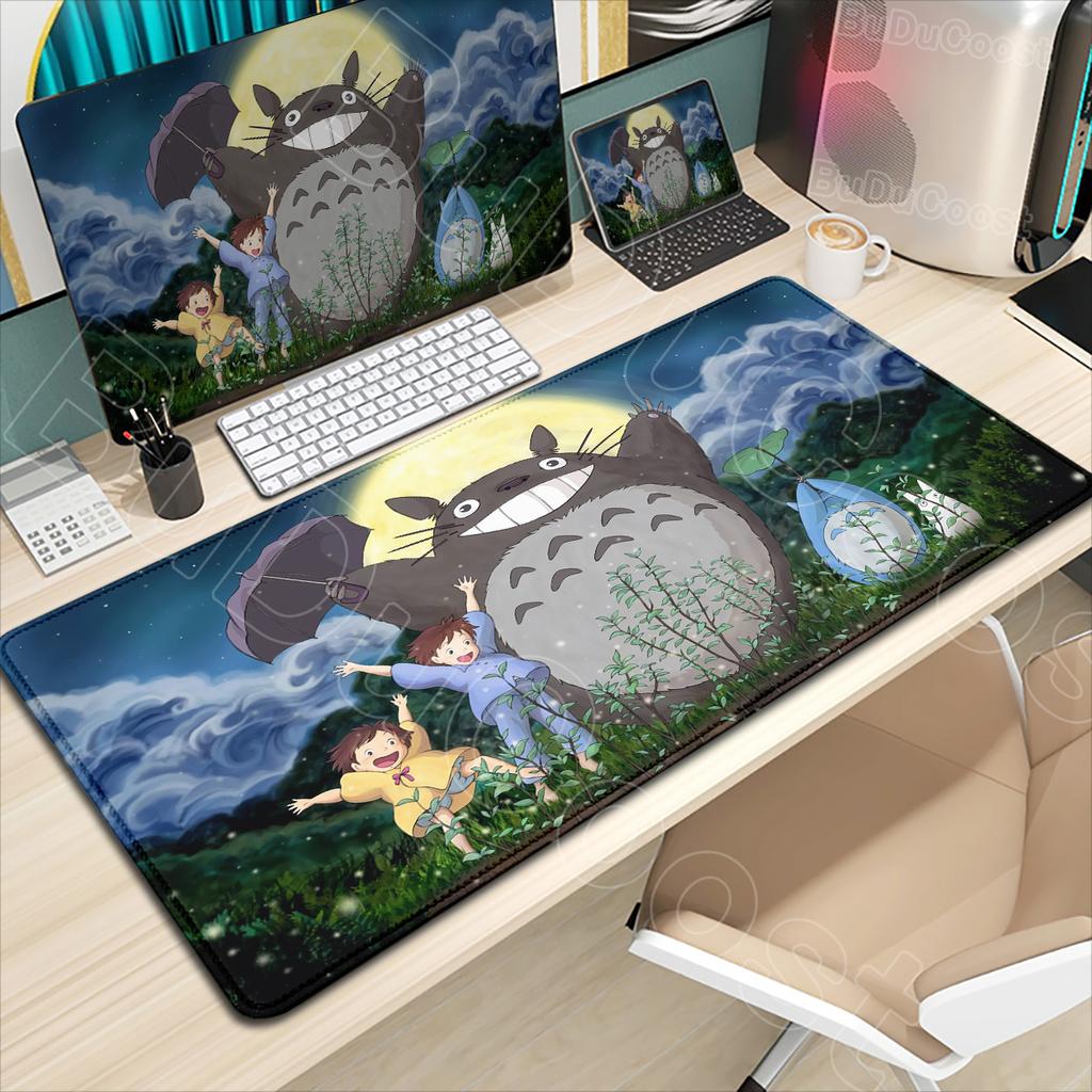 Mouse Pad Office Laptop HD Printing Kawaii Mousepad PC Japan Anime T-totoros Extended Table Mats Gaming Accessories Keyboard Pad