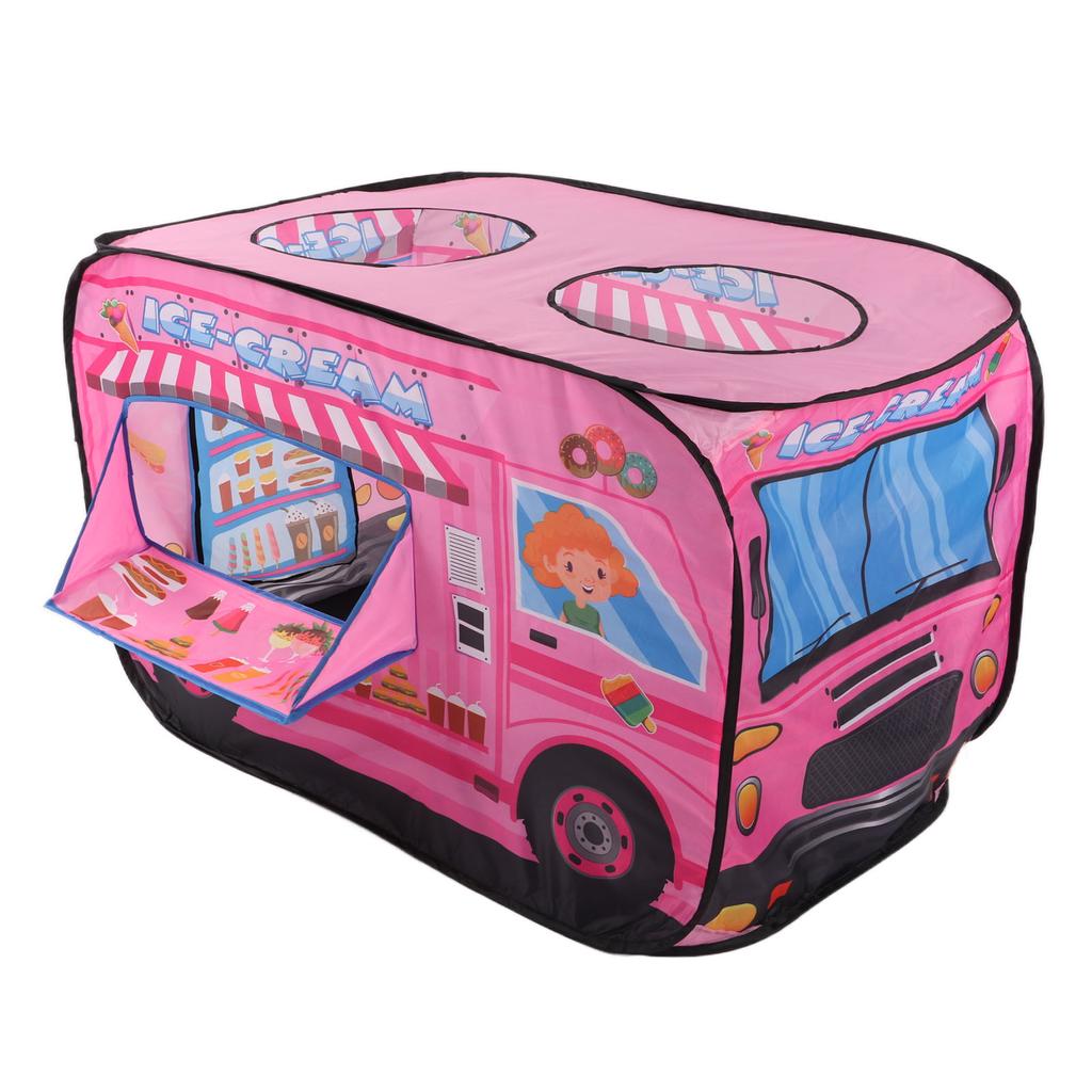 Pop Up Play Tent Ice Cream Truck Pop Up Kids Playhouse for Indoor and Outdoor Activities