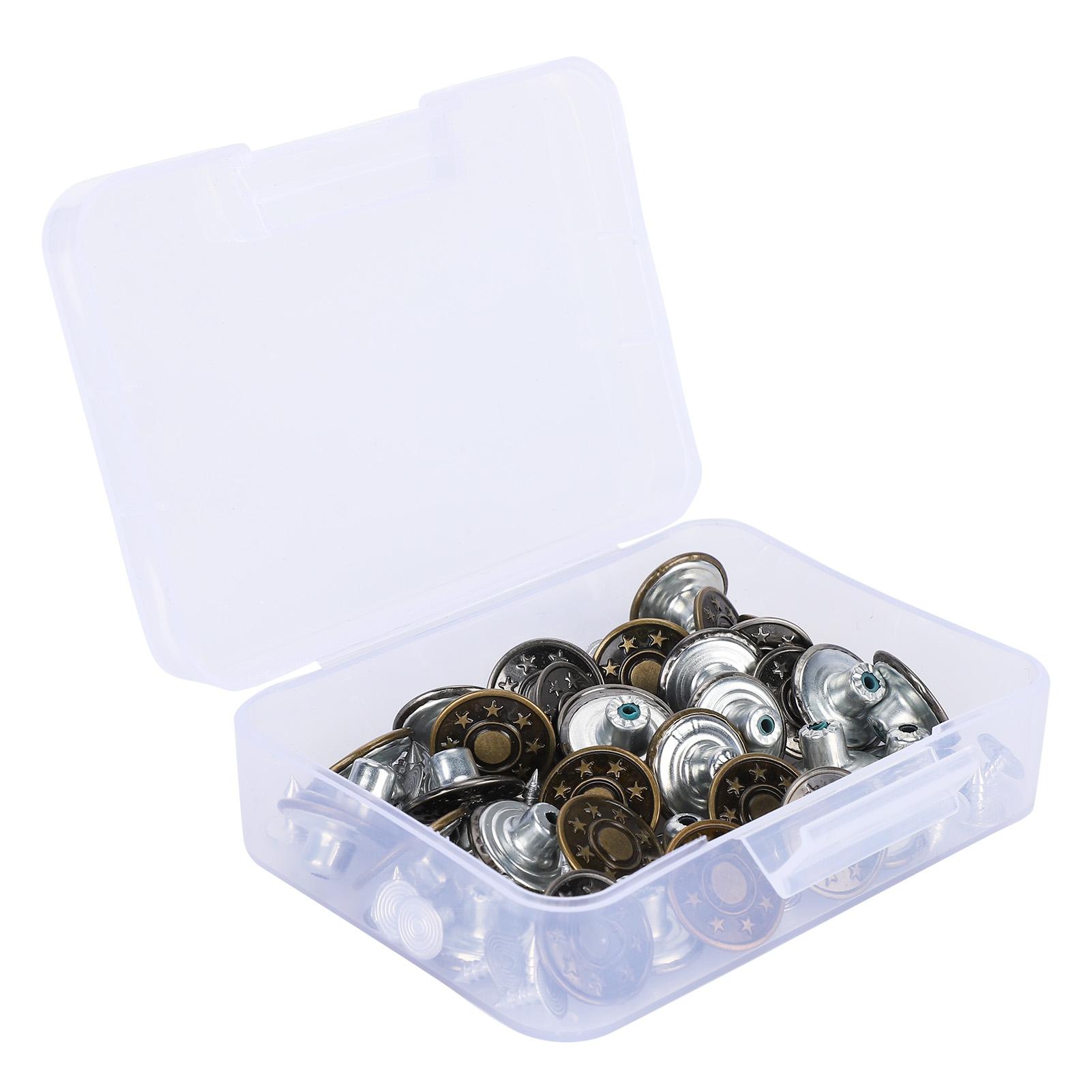 

120 шт. сменные пуговицы для джинсов, штаны, металлические застежки, комплект аксессуаров для одежды