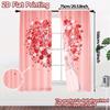 2D Flat Printing  JIT 2pcs   Curtains (Without Rod) Heart Blossom Minimalist Modern Curtains Polyester Easy Install Curtains