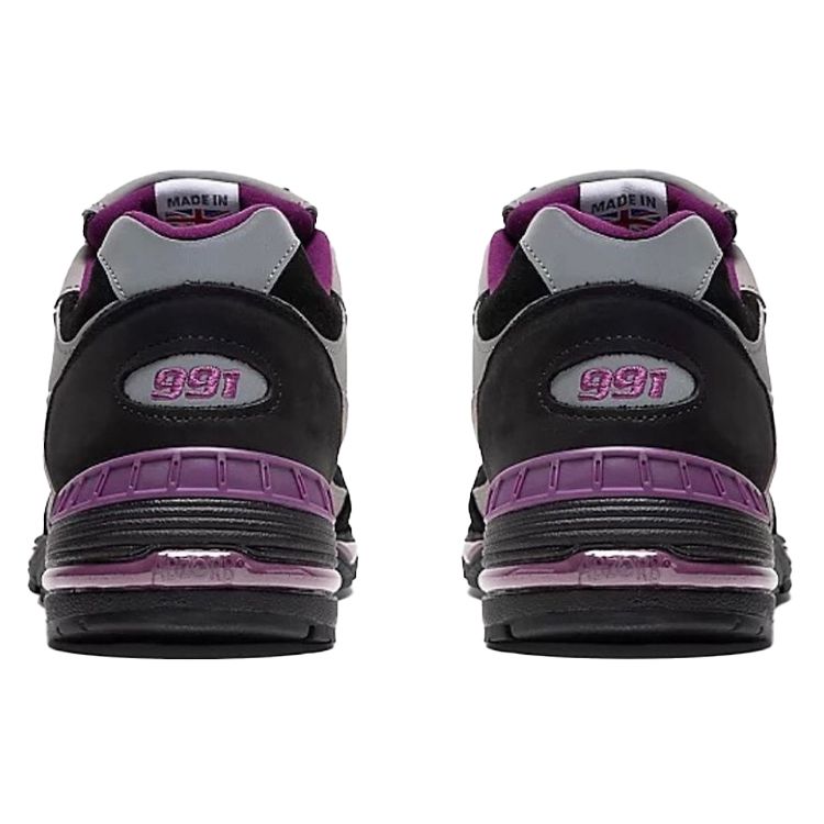 Stray Rats x New Balance 991 Made in England Black Purple Men Sneakers Grey M991SRP