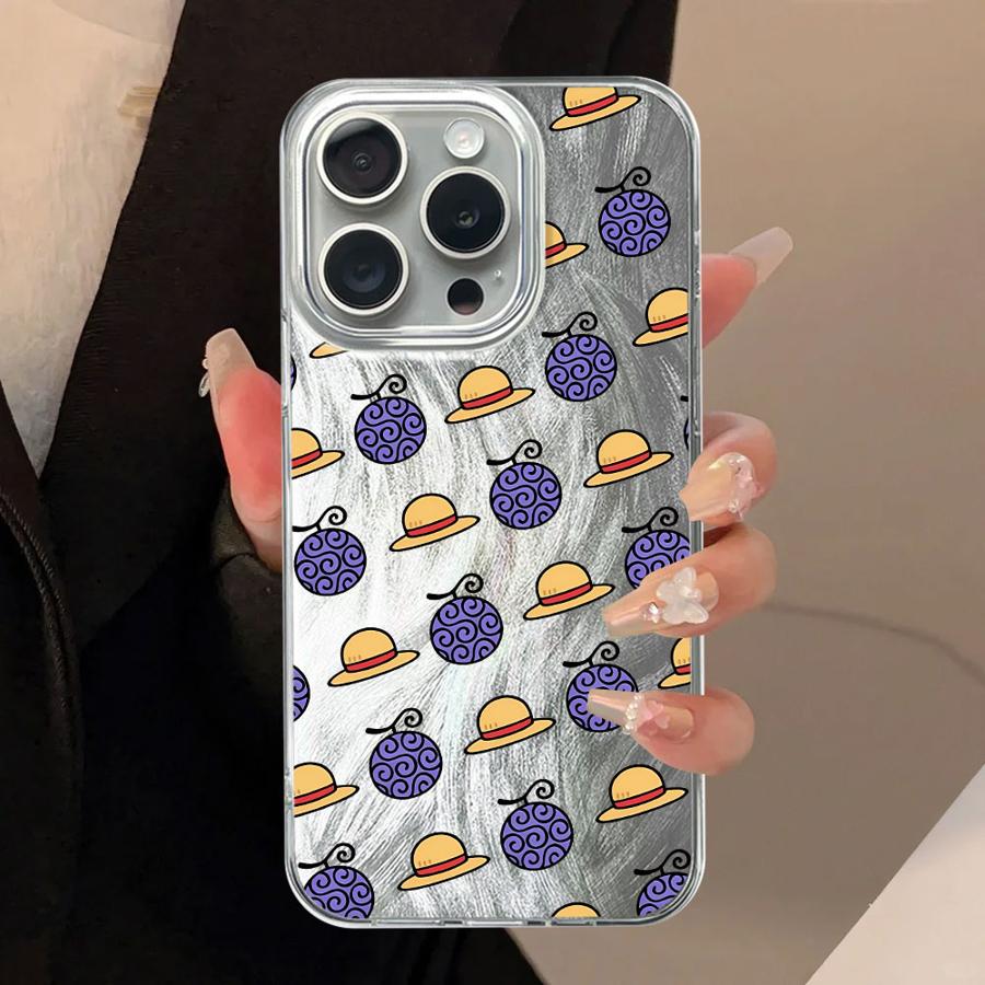 

Cute Cartoon One Piece Phone Case for iPhone 17 Air 12 14 16e 14 Plus 11 15 13 Pro 16 Pro Max Black Soft Shell iPhone 16 Pro