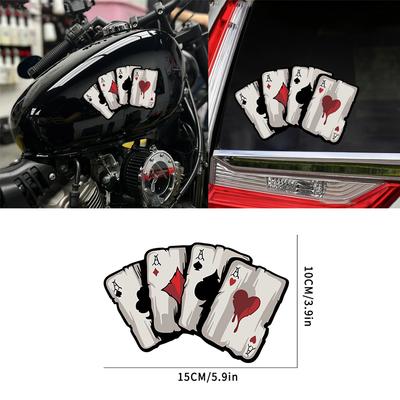 Moto Poker Stickers: Motocross Tank, Cafe Racer, Funny Body/window Decorative Stickers