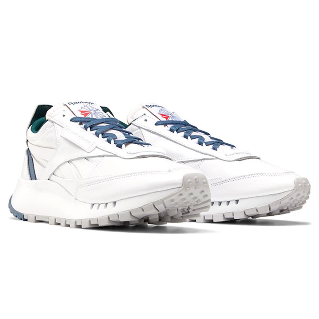 Reebok Classic Leather Legacy White Brave Blue Unisex Sneakers Forest-Green FY7553