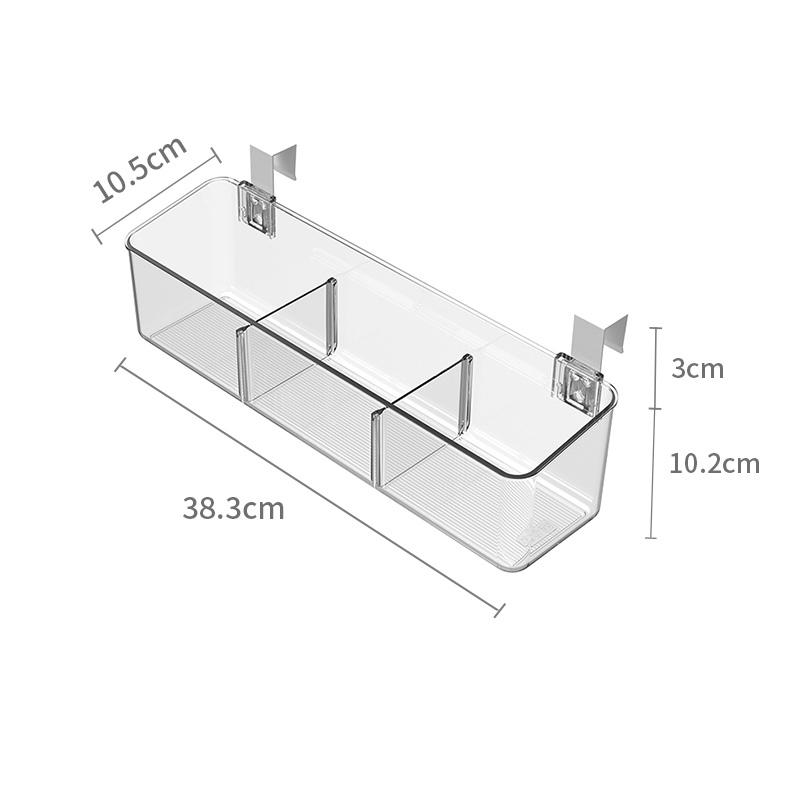 Clear Wall Mount Organizer for Wall,Cabinet Door Organizer for Bathroom,Pantry,Kitchen,Laundry,Spice/Cosmetics Storage Box