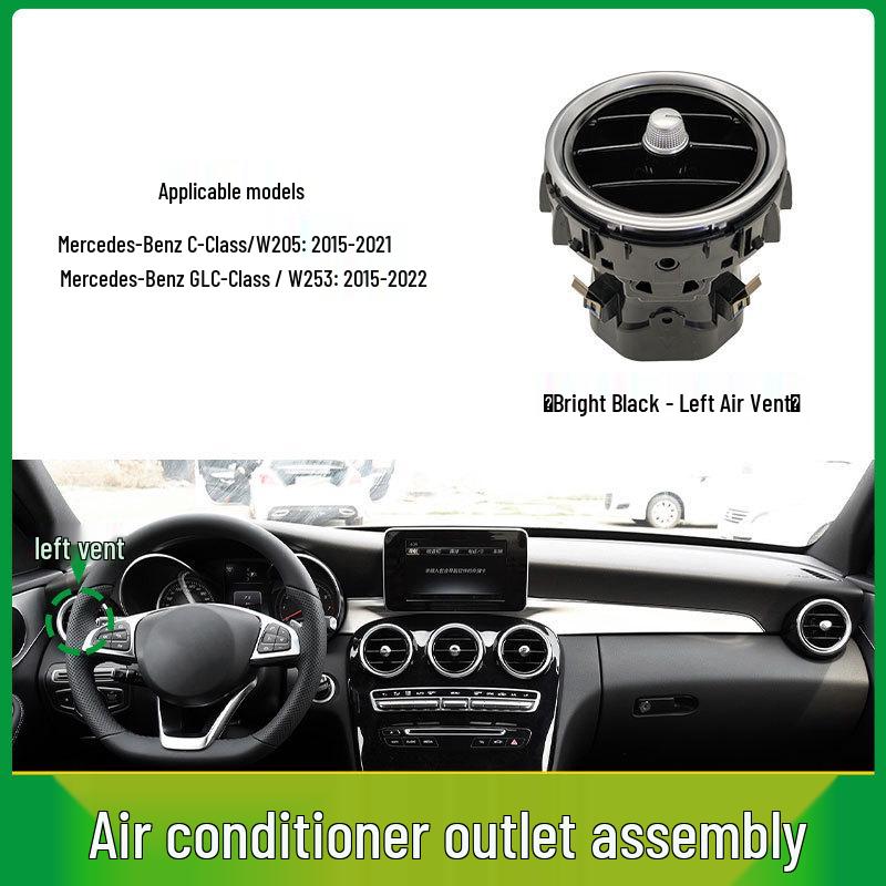 Compatible with Mercedes-Benz C-Class and GLC-Class W205 W253 Dashboard Front and Rear Air Conditioning Vent Grilles