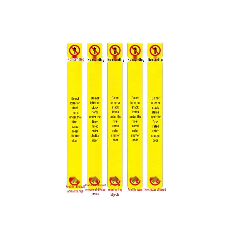 HNYH Fire Shutter Door Safety Sign Sticker