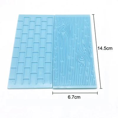 6pcs/set Color Random Stone Tree Bark Shape Embossed Bake Tool Fondant Cake Cupcake Decorating DIY Mold Tools  Cake Moulds