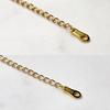 [LUXSTAR] Snake Chain Necklace, Sterling Silver 925, Gold Plated, Men's & Women's, with Adjustable Chain (Gold, 45cm + 5cm)