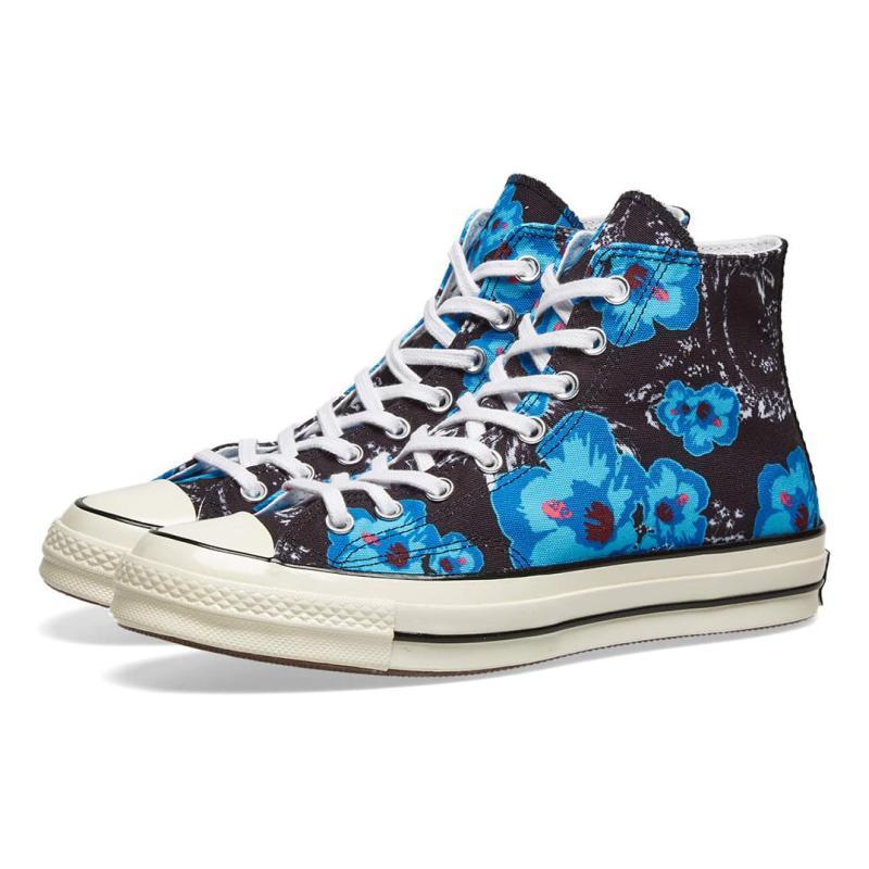 Converse 1970s Paradise Floral High Top Comfortable and Lightweight High Top Espadrilles Unisex Sky Blue