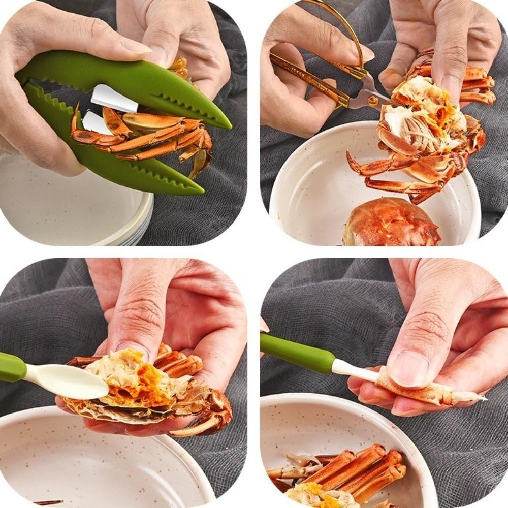 9pcs/set Multifunctional Seafood Tools Set Efficient Plastic Crab Claws Sheller Household Crab Leg Cracker Lobster Shellers