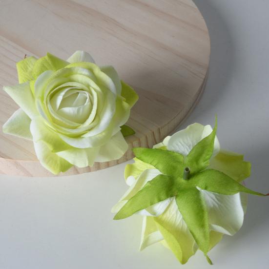 Artificial Rose Flower Head Soft 1.5" Real Touch Small Fake Flower Head for DIY Crafts Wedding Centerpieces Bridal Shower Party Home